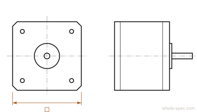 Stepper Motor Dimension Drawing NEMA NEMA ICS 16