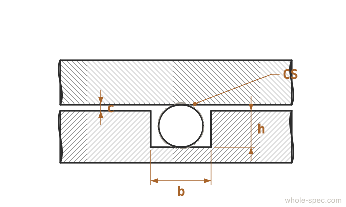 Dynamic Groove Dimension Drawing JIS B 2401