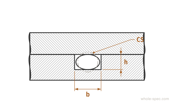 Static Groove Dimension Drawing JIS B 2401