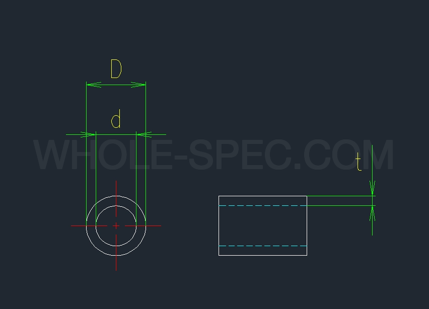 배관용탄소강관 Carbon Steel Pipe 치수 도면 KS D 3507 JIS G 3452 규격 치수표